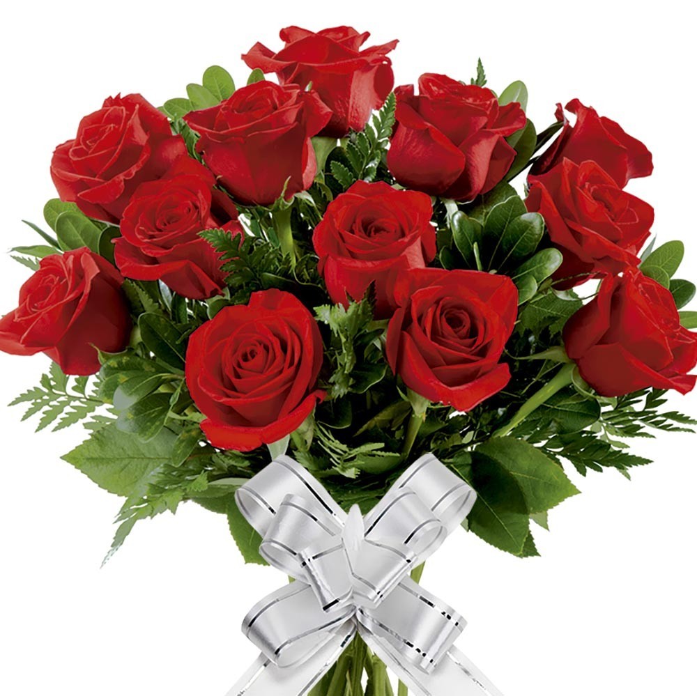 Tradition Bouquet of Flowers 12 Roses to Brazil