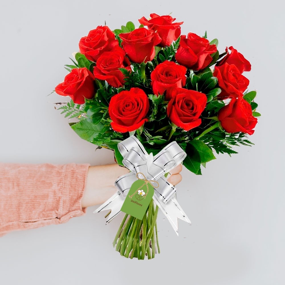 Aceptado fluido difícil Envie agora: buquê de flores 12 Rosas Vermelhas. Entrega Rápida! | Uniflores